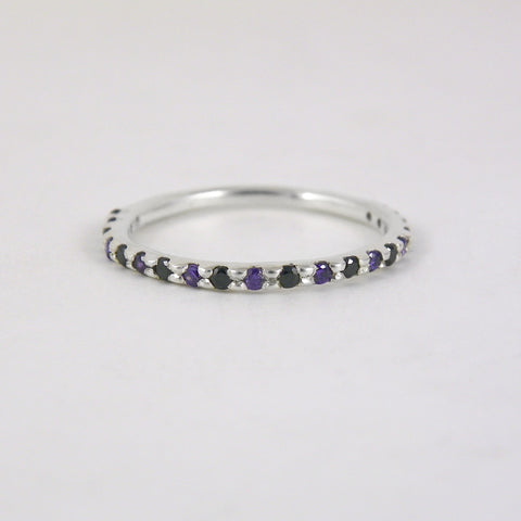 Amethyst and Spinel Pave Ring