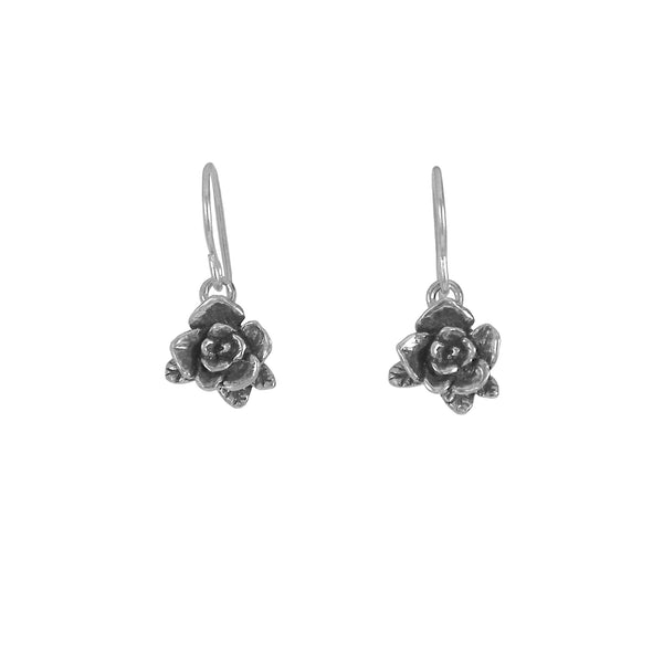 Mini Rose Dangle Earrings