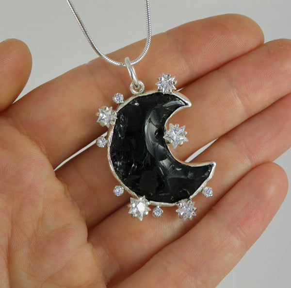 Black Moon Pendant - One Of A Kind
