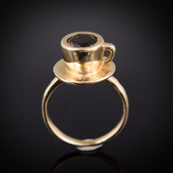 Coffee Cup Ring ~ Bronze