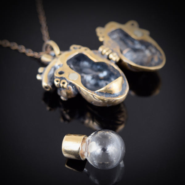 Anatomical Heart Locket ~ Bronze