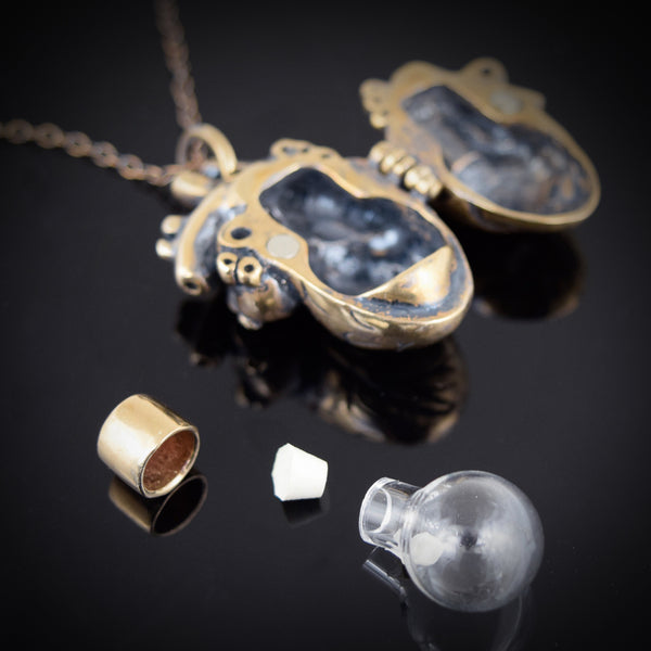 Anatomical Heart Locket ~ Bronze