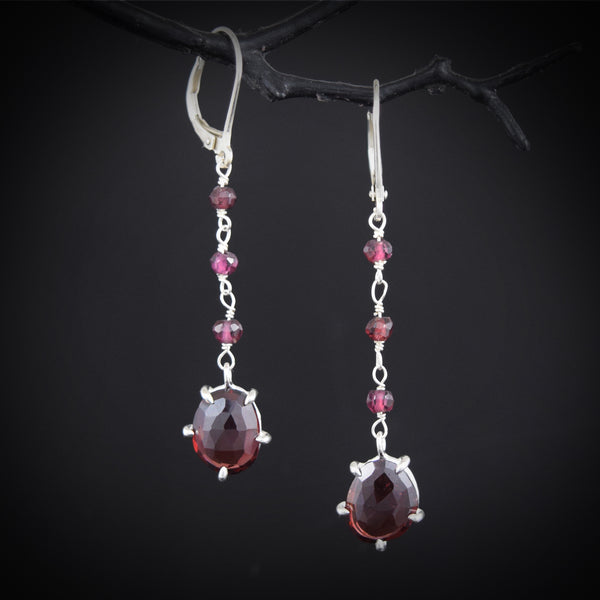 Beloved Earrings Garnets Only ~ One of a Kind