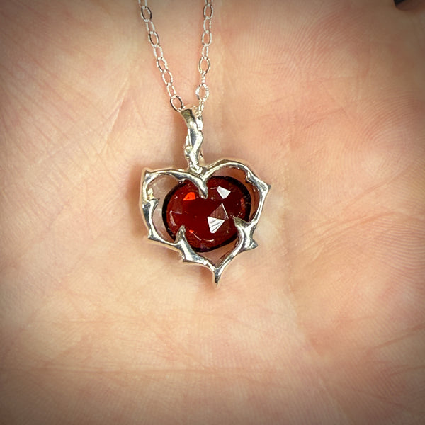 Beloved Necklace with Garnet ~ One of a Kind