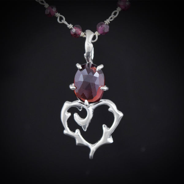 Beloved Necklace with Garnet ~ One of a Kind