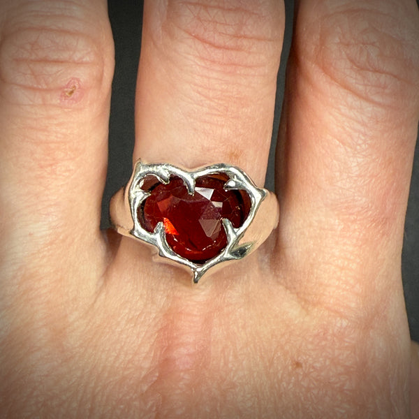 Beloved Ring with Garnet ~ One of a Kind