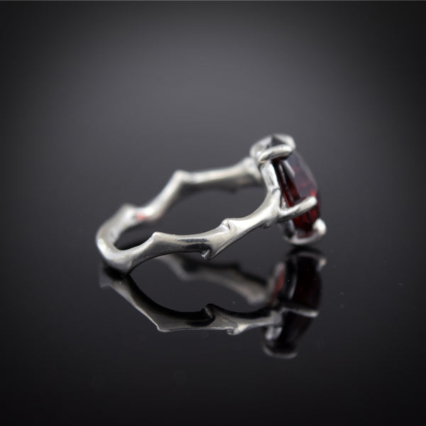 Beloved Thorn Ring with Garnet ~ One of a Kind