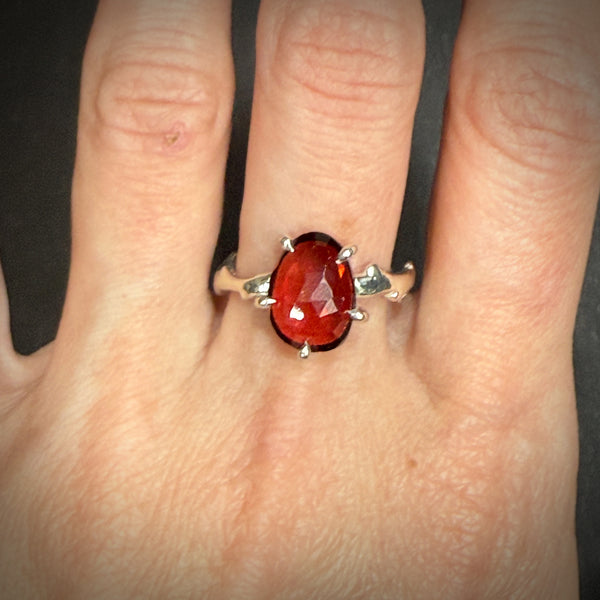 Beloved Thorn Ring with Garnet ~ One of a Kind