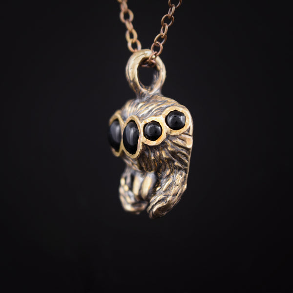 Spider Face Pendant ~ Bronze