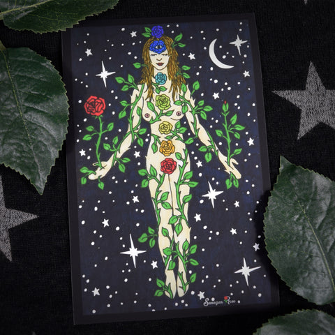Chakra Goddess ~ 6x4 Giclee Print