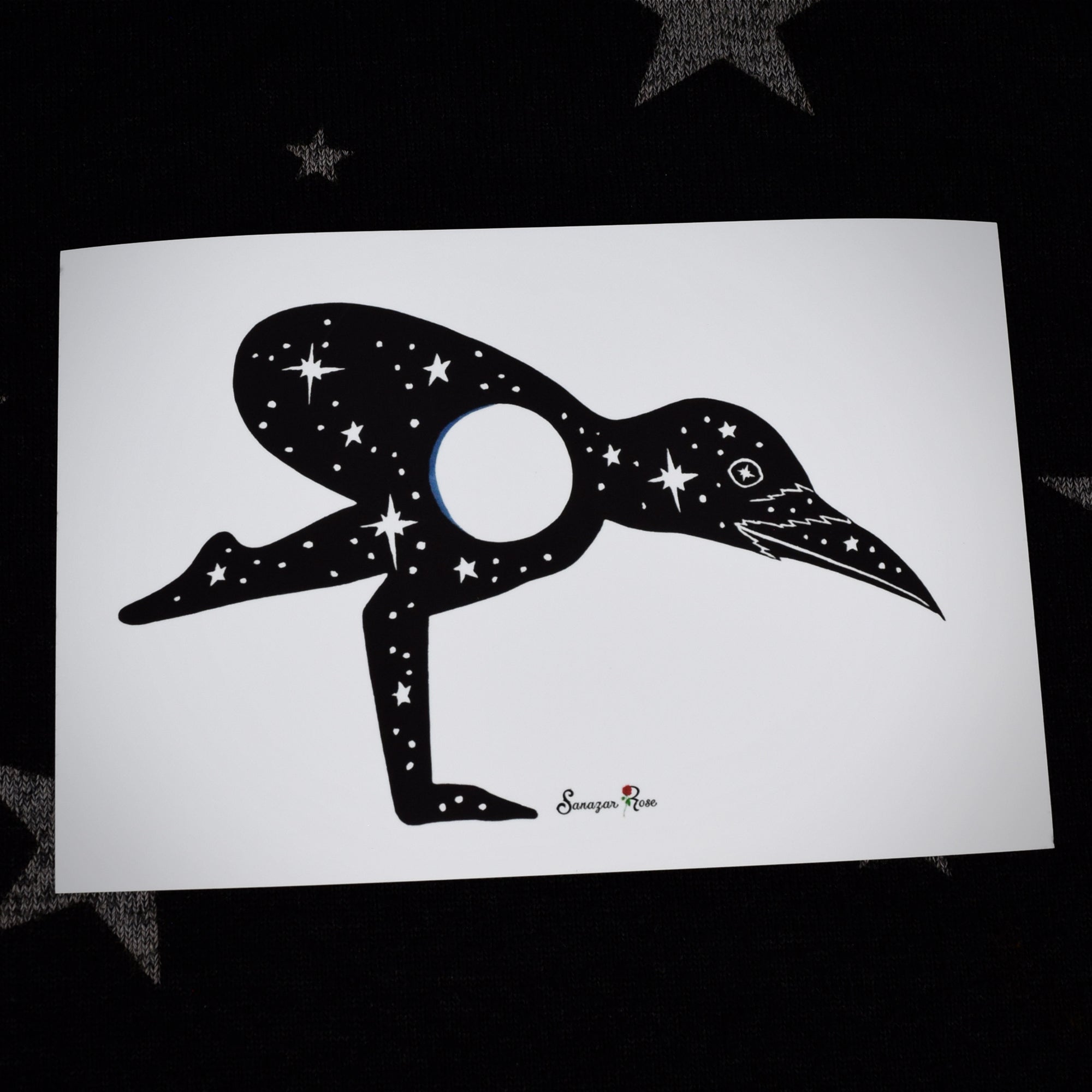 Crow Pose ~ 4x6 Giclee Print