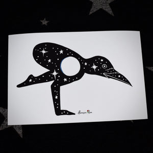 Crow Pose ~ 4x6 Giclee Print