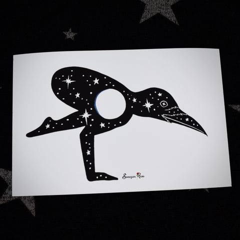 Crow Pose ~ 4x6 Giclee Print