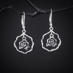 Floating Rose Earrings