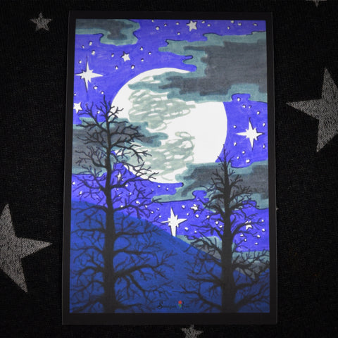 Full Super Moon ~ 6x4 Giclee Print