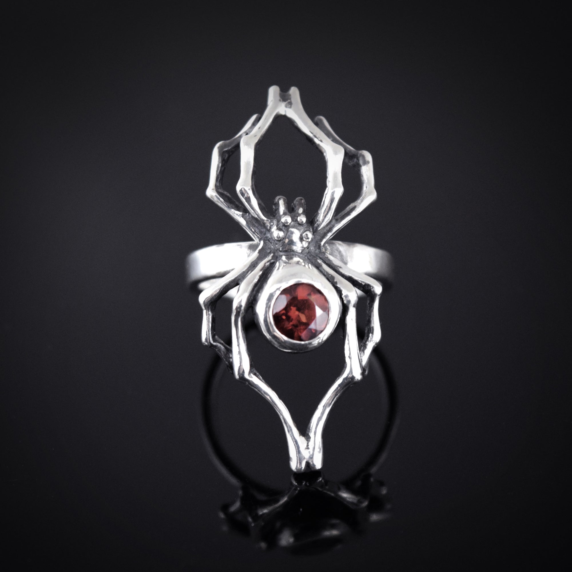Widow Ring with Garnet