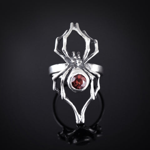 Widow Ring with Garnet