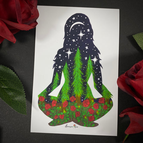 Forest Rose ~ 6x4 Giclee Print