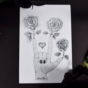 I Love You ~ 6x4 Giclee Print