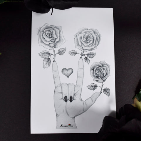I Love You ~ 6x4 Giclee Print