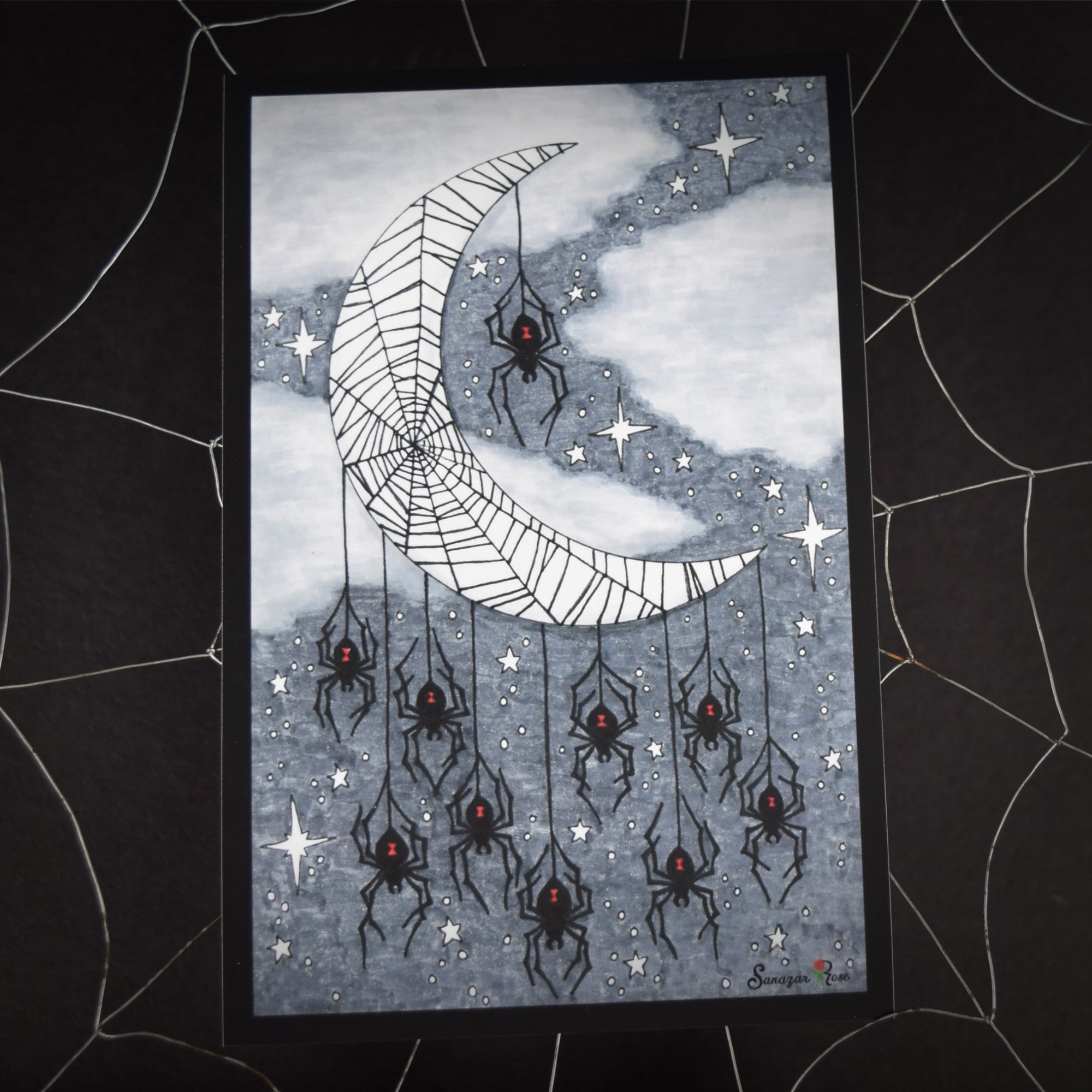 It's Raining Spiders ~ 6x4 Giclee Print