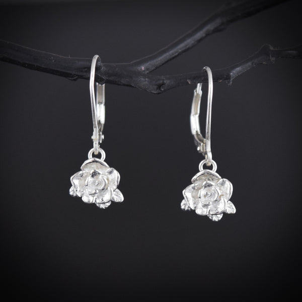 Mini Rose Dangle Earrings