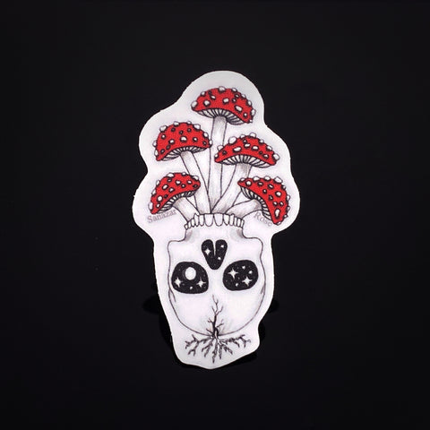 Mushroom Skull Sticker