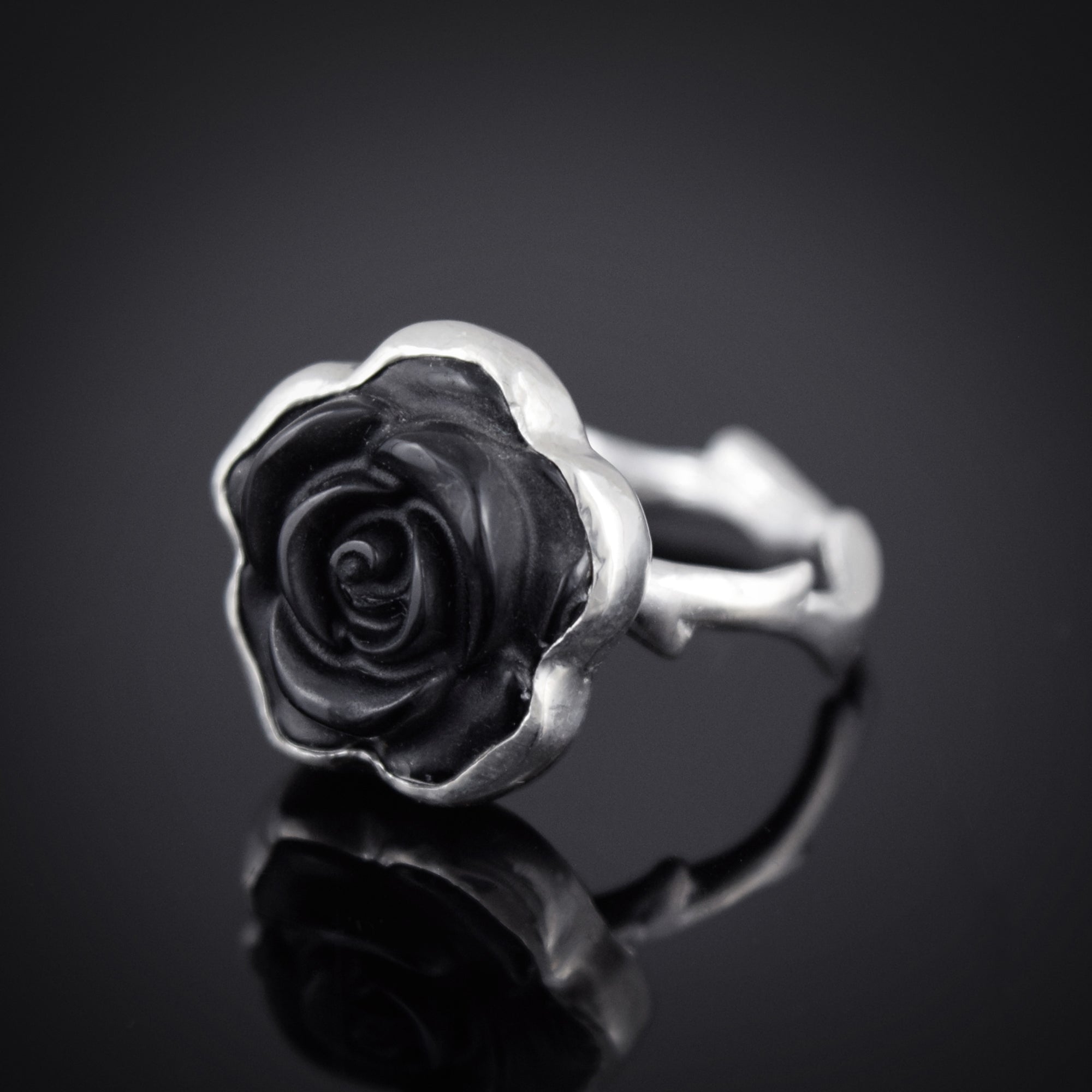 obsidian rose seed Obsidian Rose Ring – Sanazar Rose