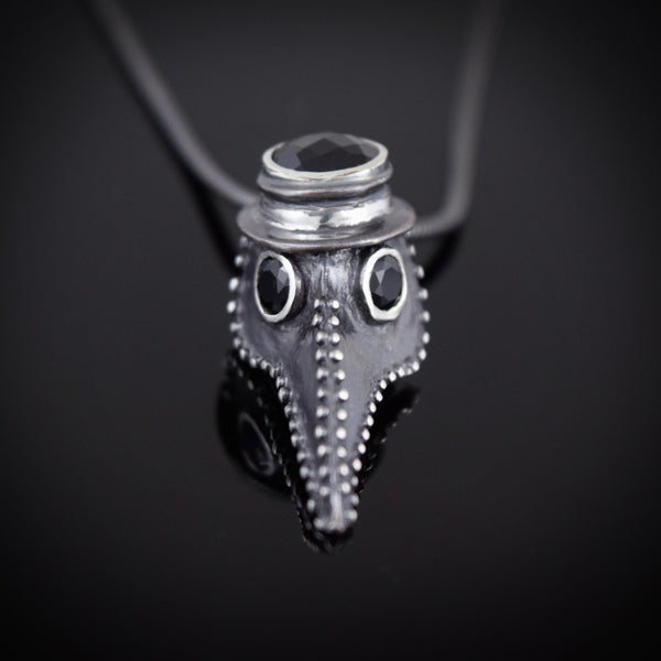 Plague Doctor Pendant with Onyx Stones