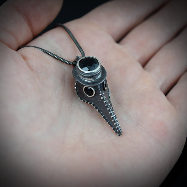 Plague Doctor Pendant with Onyx Stones