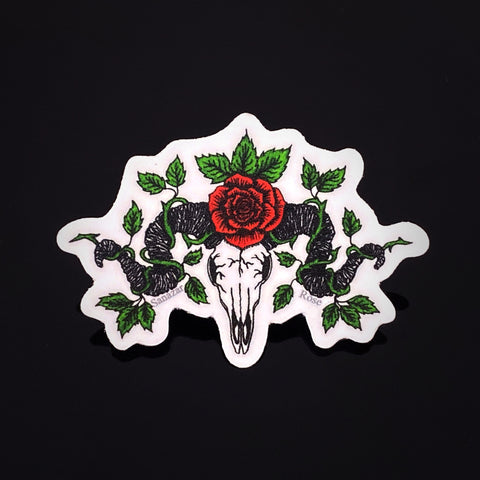 Ram Rose Sticker