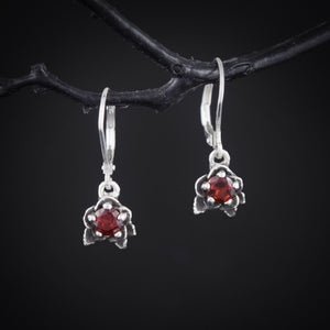 Rose Garnet Earrings