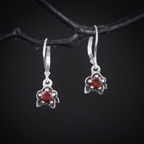 Rose Garnet Earrings