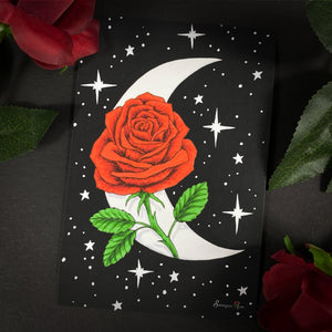 Rose in Moon ~ 6x4 Giclee Print