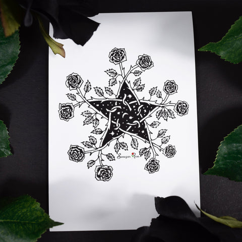 Rose Star ~ 6x4 Giclee Print
