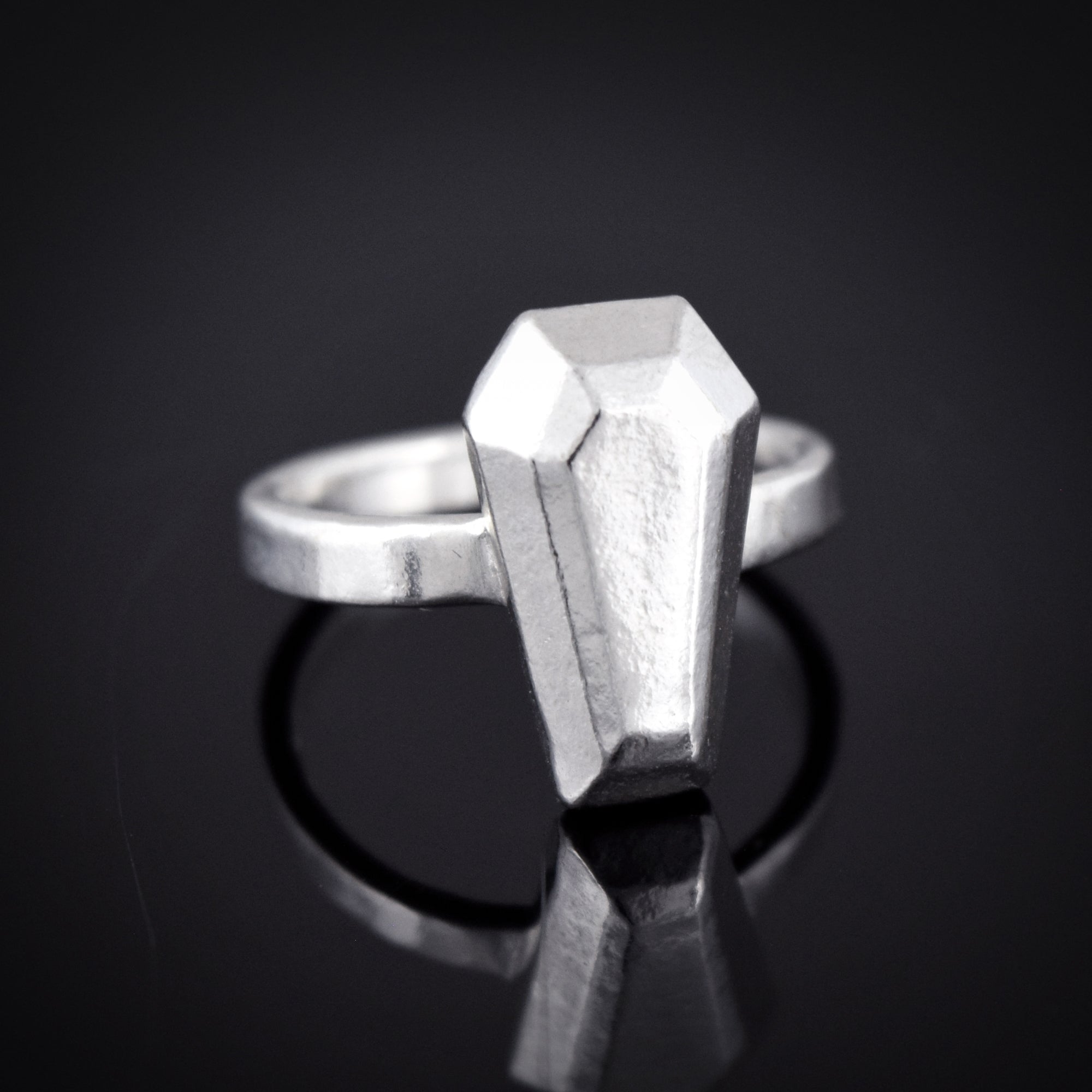 Silver Coffin Ring