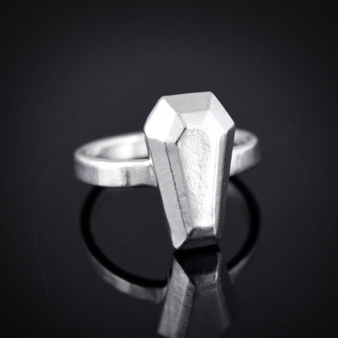 Silver Coffin Ring
