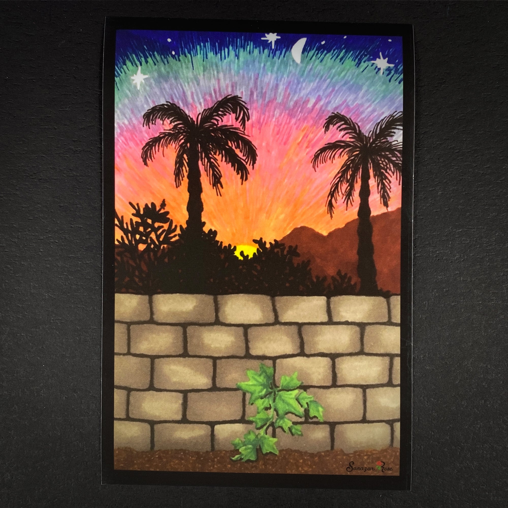 Sunset Walks ~ 6x4 Giclee Print