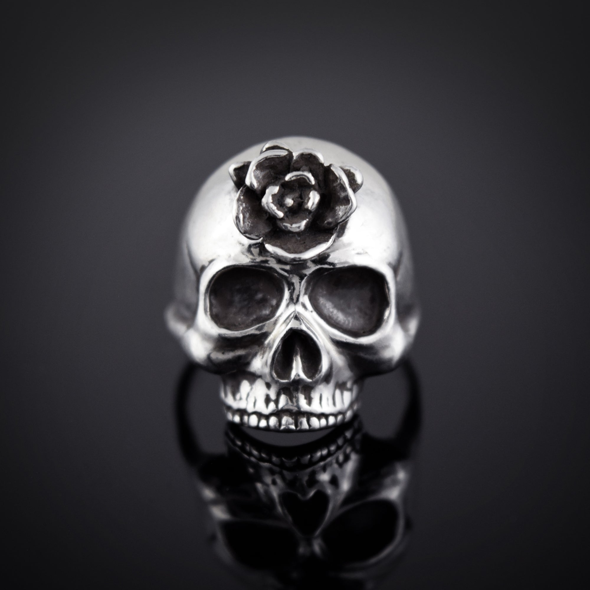 Third Eye Rose Skull Ring