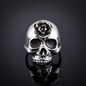 Third Eye Rose Skull Ring