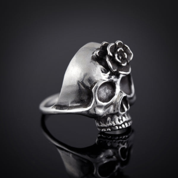 Third Eye Rose Skull Ring