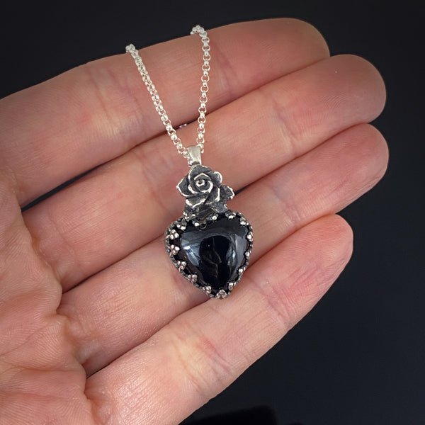 Black Heart Necklace