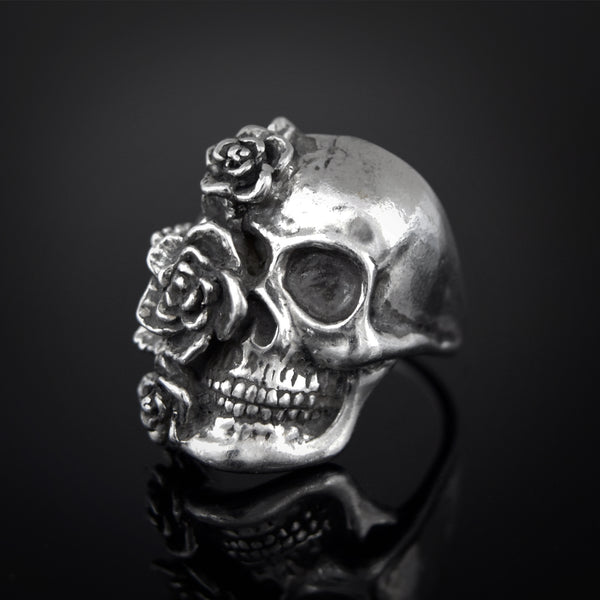 Half Rose Half Skull Ring