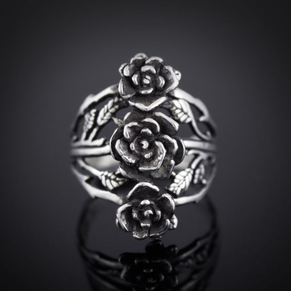 Triple Mini Rose Ring