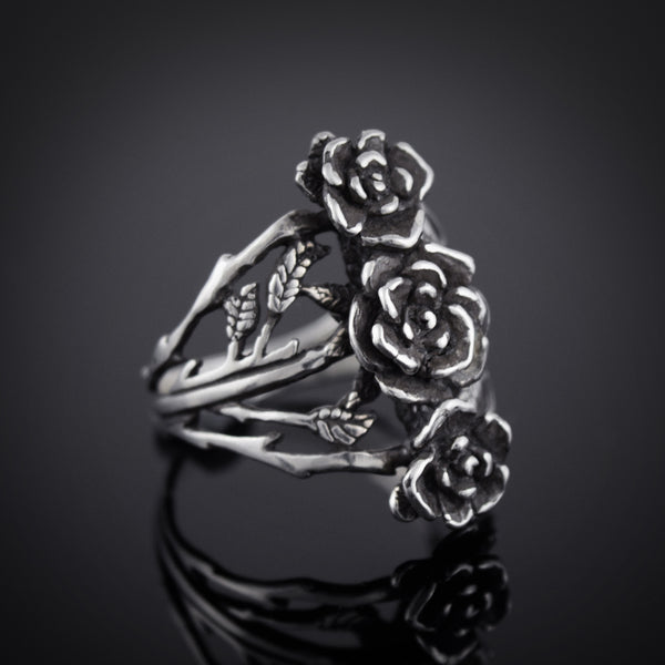 Triple Mini Rose Ring