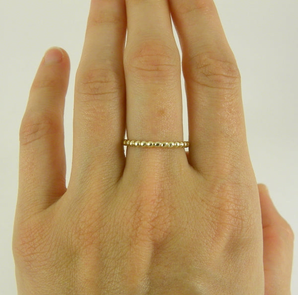 Beaded Gold Ring