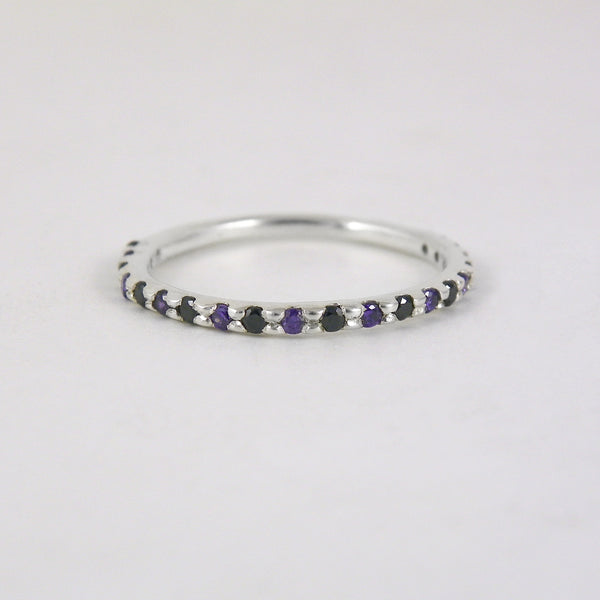Amethyst and Spinel Pave Ring