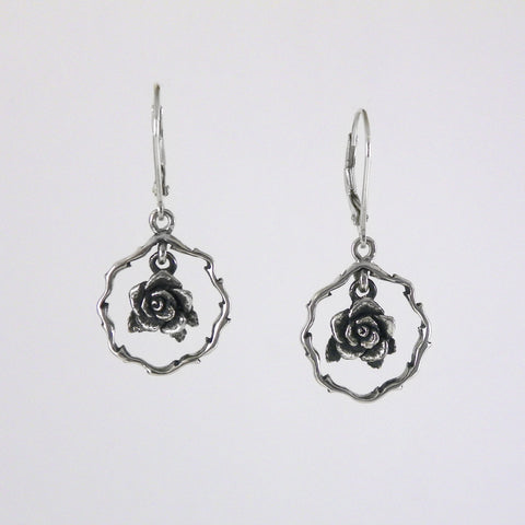 Floating Rose Earrings