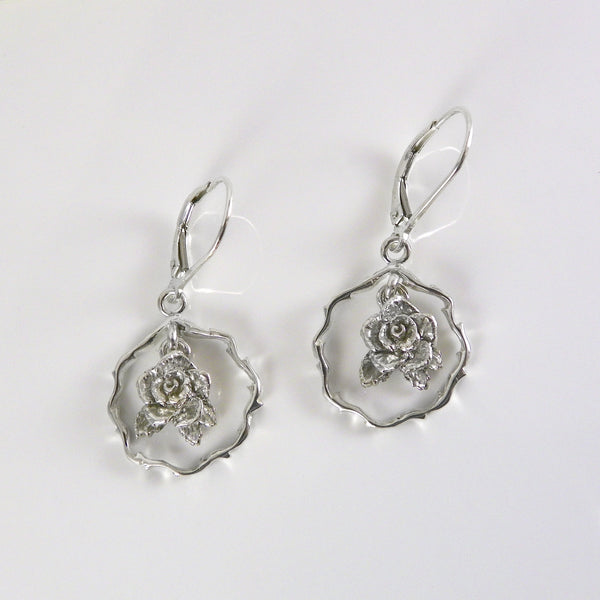 Floating Rose Earrings