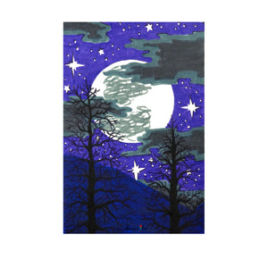 Full Super Moon ~ 6x4 Giclee Print